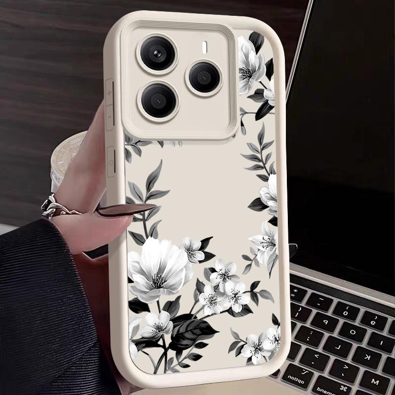 Fashion Flower Case For Xiaomi 13T 14T 11T Pro Poco X6 F6 Pro Funda Redmi Note 14 Pro 5G 13 12 11 Shockproof Bumper Soft Cover