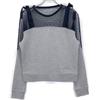 Valentino [Spa] PR3MF04X3JC Gray X Black Lace Sweatshirt Top Tops S Gray blackUsed