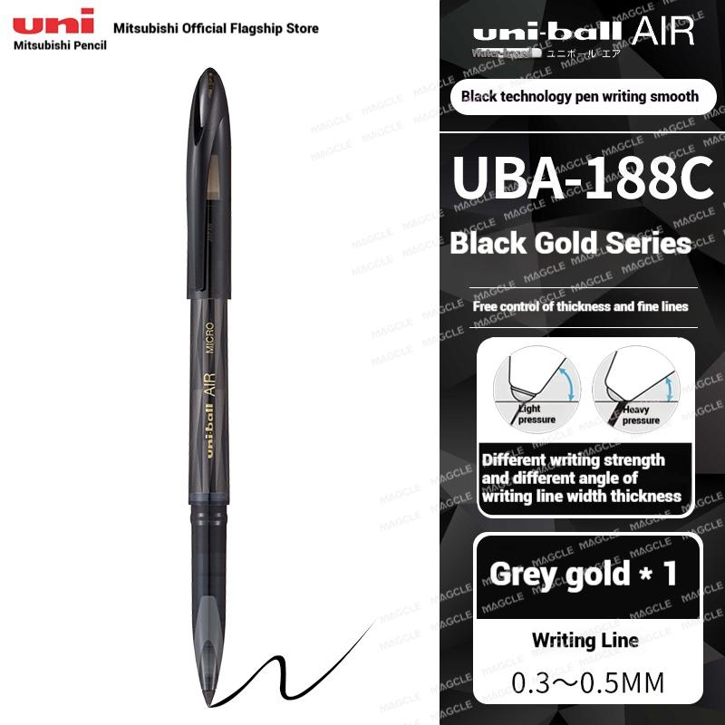 Uni Новые цвета UBA-188C Серия Черное Золото Гелевая ручка, Оригинальная Mitsubishi шариковая воздушная офисная ручка для подписи каллиграфия практика canetas Statio