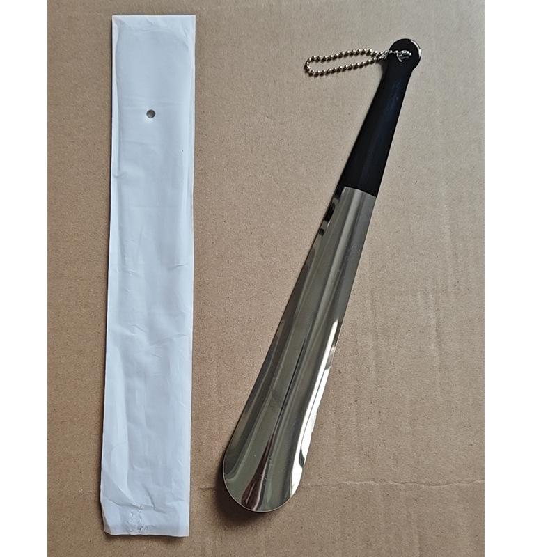 Popular Comfort Grip Long Metal Shoehorn with Soft Rubber Handle