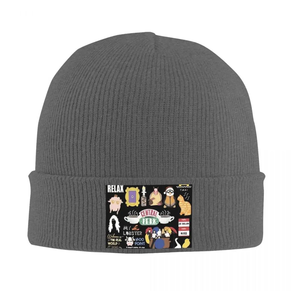 Unisex Funny Friends Collage Warm Knitted Cap Winter Knit Bonnet Hat Skullies Beanies Hip Hop Caps for Unisex