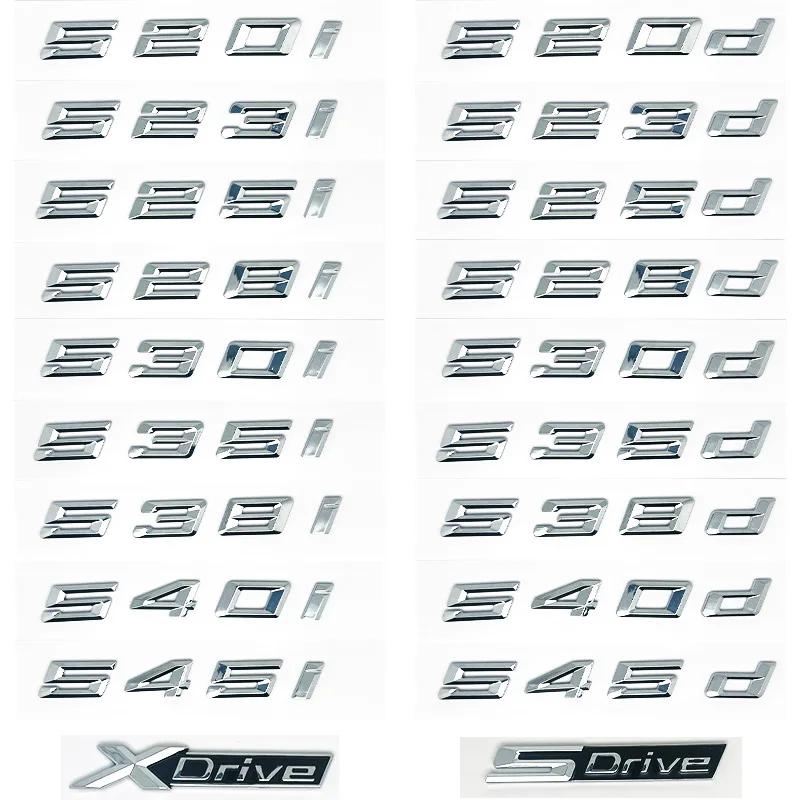 kfwhl7 For BMW 5 Series E39 E60 E61 F10 F11 G30 520d 523d 525i 528i 530e 535i 540e Car Styling Trunk Letter Emblem Rear Lid Logo Black