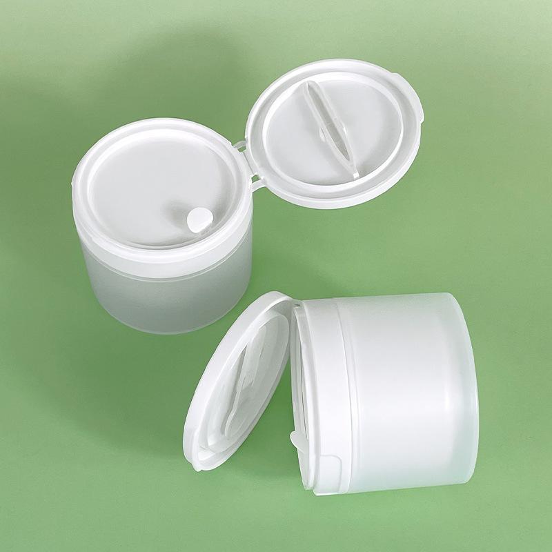 50/120G Flip Cover With Spoon Or Tweezers Refillable Bottles Empty Pot Travel Face Cream Lotion Cosmetic Cotton Makeup Jar