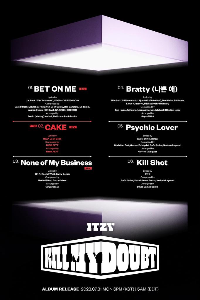 ITZY KILL MY DOUBT 7. Mini Album Kassett LIA Versjon Kassettdekorasjon Forseglet Etui+1 stk Kassett+Hefte+1 stk Fotokort+1 stk Klistremerke+Sporing
