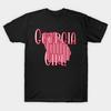 Men Black Print T-shirt Georgia Girl No-Cut Transfer Paper Print Cotton Tshirt