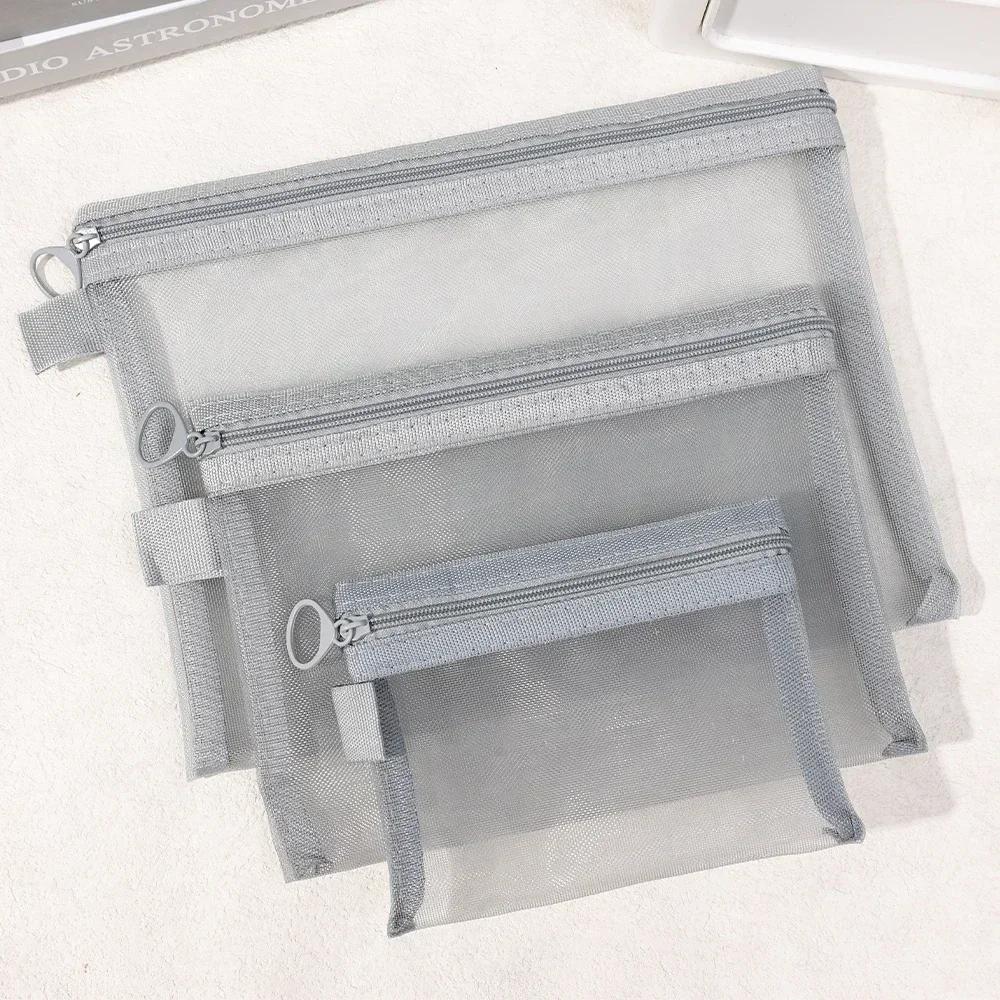 

1/6pcs Mesh Clear Cosmetic Bags Small Large Black Makeup Bag Portable Travel Toiletry Organizer Case Lipstick Storage Pouch 1PCS