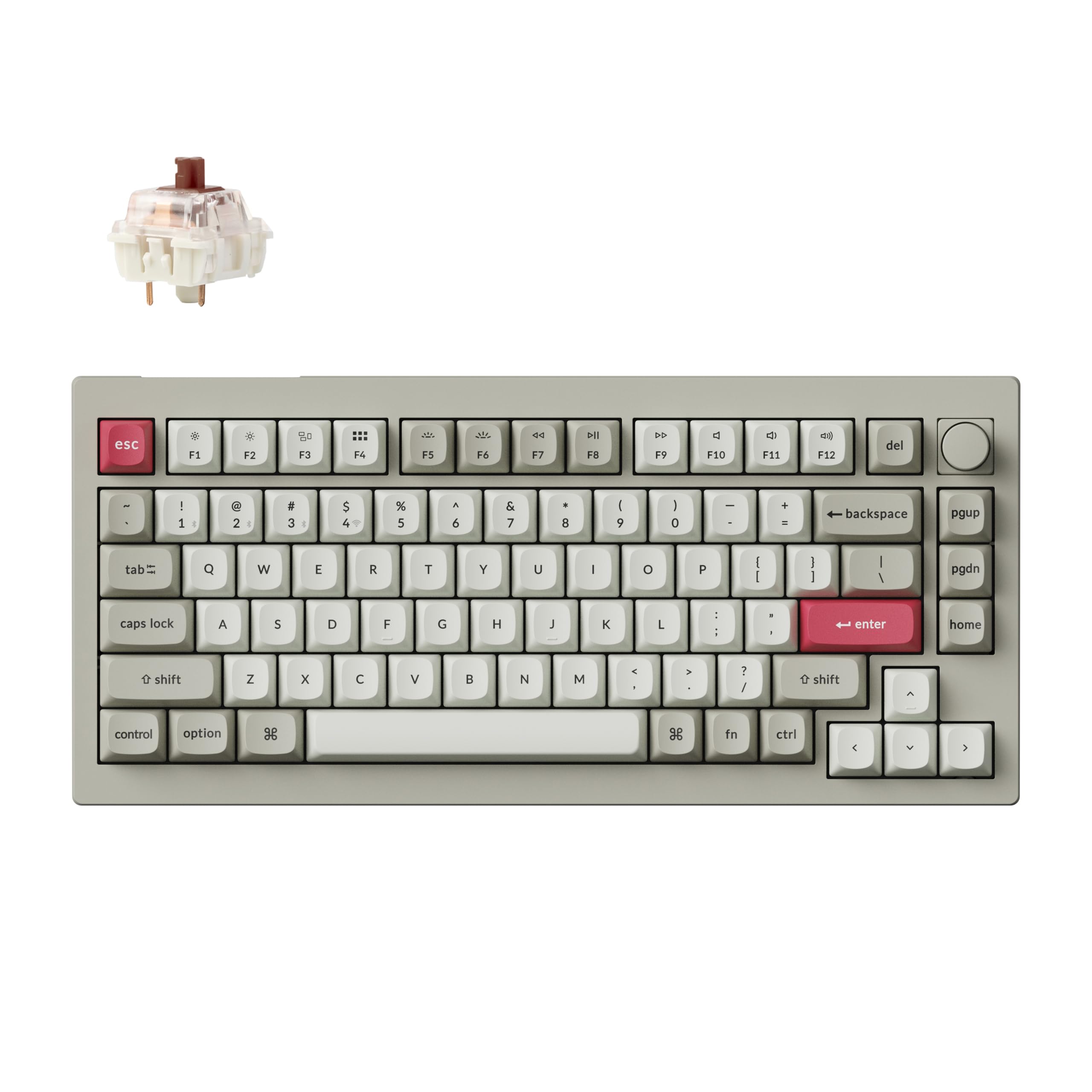 

V1 Max Retro Color QMK Wireless Custom Mechanical RGB Gateron Jupiter with Linux Jupiter Mechanical Brown Switches US Keychron Keyboard, 2.4