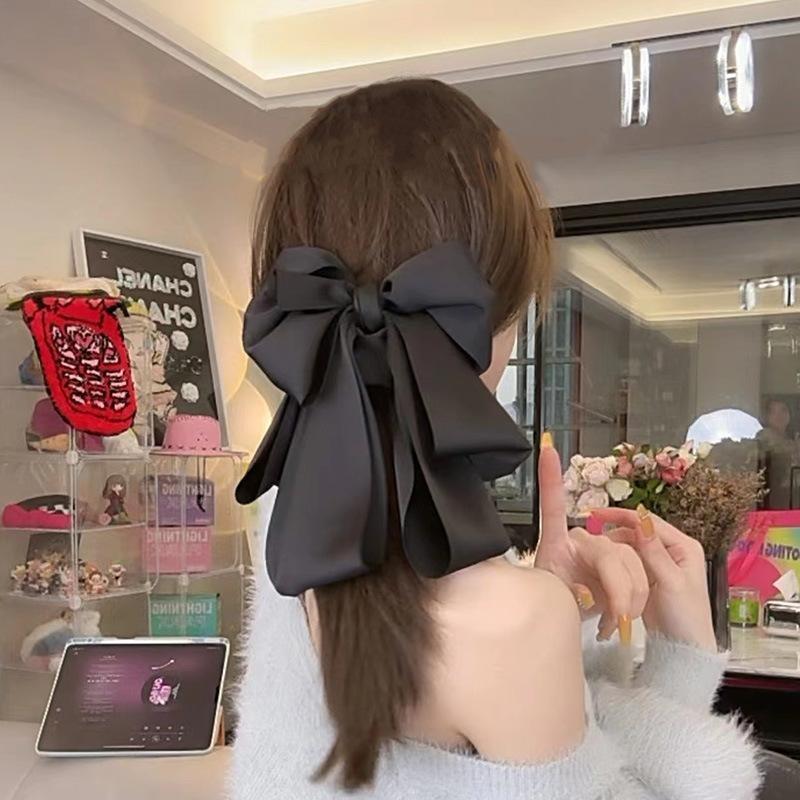 1 Stück Neue Koreanische Mode Bogen Haarnadel Einfarbig Elegante Haarspangen Kopfbedeckung Mädchen Kinder Haarschmuck
