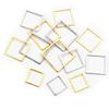 20pcs Stainless Steel Hollow Square Frame Pendant Charms Open Pressed Resin Frame Mold Bezel DIY Jewelry Making Accessories