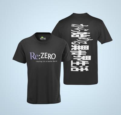 Ri:Zero Starting Life in Another World Anime Logo Titolo Maglietta da Uomo Uomo