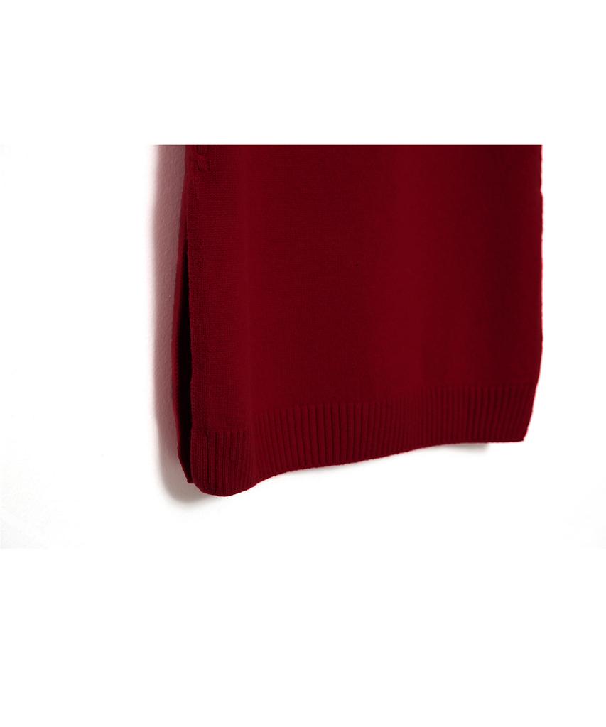 Iolo Cable Round Dress_Burgundy