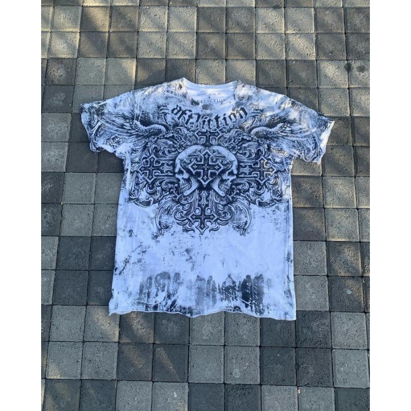 

2025 Нова колекція Affliction Червона футболка Хараджуку Хіп-хоп Футболка оверсайз з круглим вирізом Повсякденні топи Чоловічий Жіночий Одяг з коротким рукавом Готичний 5XL