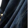 Tiefblaue Jeansjacke Vielseitige Damen Frühling Herbst Lockere Schlankmachende Kurze Jacke,