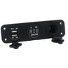 Doppel-USB-Buchsen-Ladegerät + LED-Voltmeter + 12V / 24V Stromsteckdose 3 in 1 Multifunktions-Drei-Loch-Panel für LKW Anhänger Boot Wohnwagen Wohnmobil
