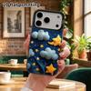 Phone Case: 2D Flat, Suitable for iPhone 18, 17, 16, 15, 14, 13, 12Pro Protective Case, Starry Sky Fabric, Perfect Christmas and Halloween Holiday Gif