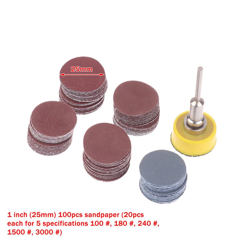 

Набор 60/100 шт. 1/2 дюйма шлифовальные диски с подложкой для дрели, шлифовальной машины, вращающихся инструментов, включает наждачную бумагу зернистостью 100-2000