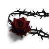 Fashion Punk Necklace Rose Flower Chokers Necklaces Women Thorny Rose Clavicle Chain Necklaces Club Party Sexy Ornament
