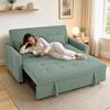 Convertible Sofa, 2-Seater, 3-in-1 Click-Clack Bed, 160 Cm, Adjustable Backrest, 2 Pillows, Green