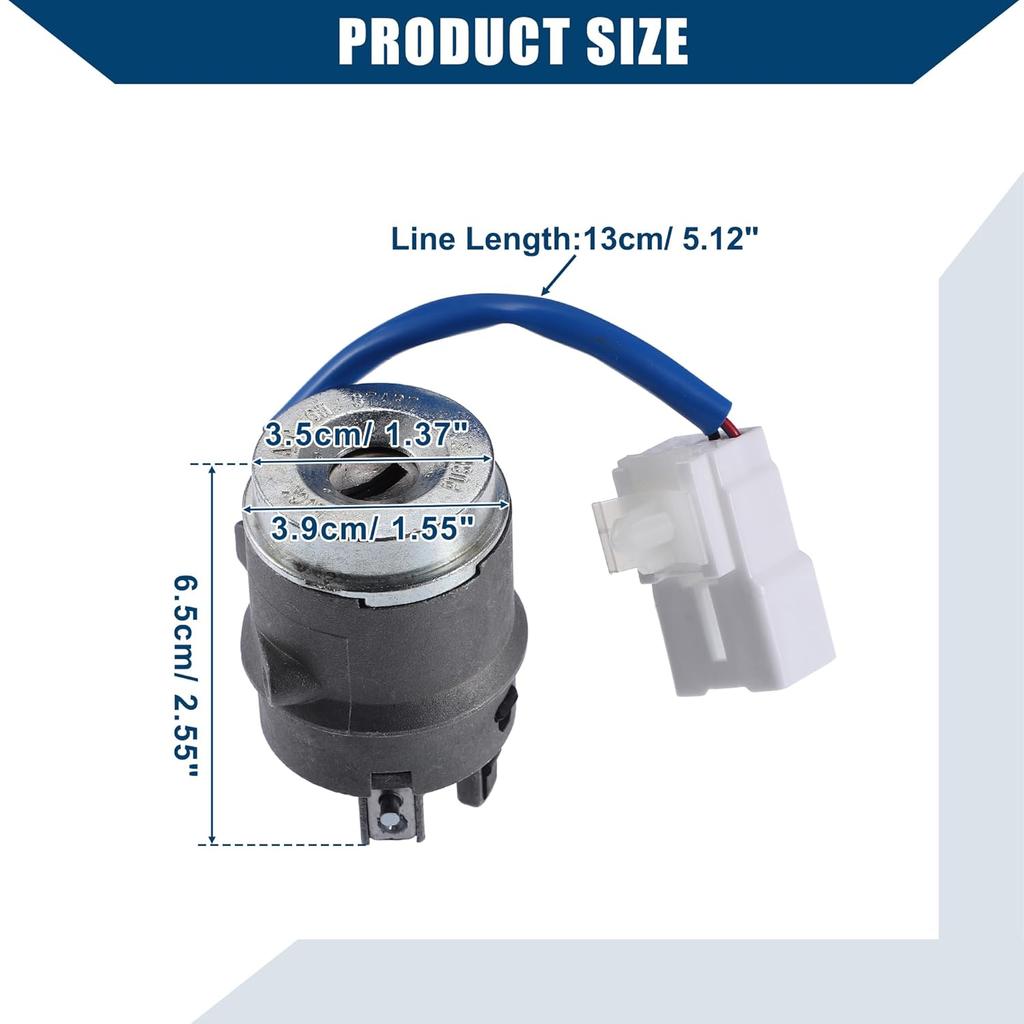 No.81920-1EA00 Car Ignition Switch Lock Cylinder with 2 Key for Hyundai Accent Sedan 2006-2011 / Steering Lock Cylinder Set/Durable / 1 Set/Silver