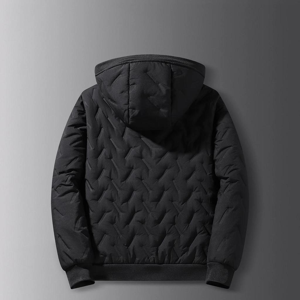 Erkek Kış Pamuklu Mont Kalın Polar Astarlı Stand Yaka Parka Ceket Erkek Dış Giyim Rahat Dolgulu Kapşonlu Ceketler Rüzgar Geçirmez