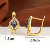 Elegant Gold Color Teardrop Flower Earrings for Women's  Earring Buckle for Bridal Ornament Gift