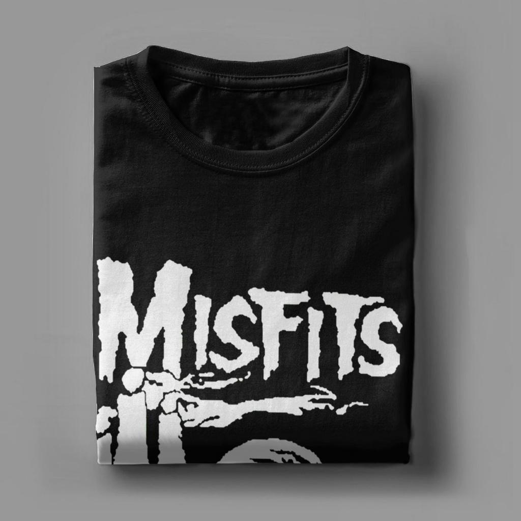 Men T-Shirt Misfits Funny Pure Cotton Tees Short Sleeve T Shirt Round Neck Clothes Plus Size