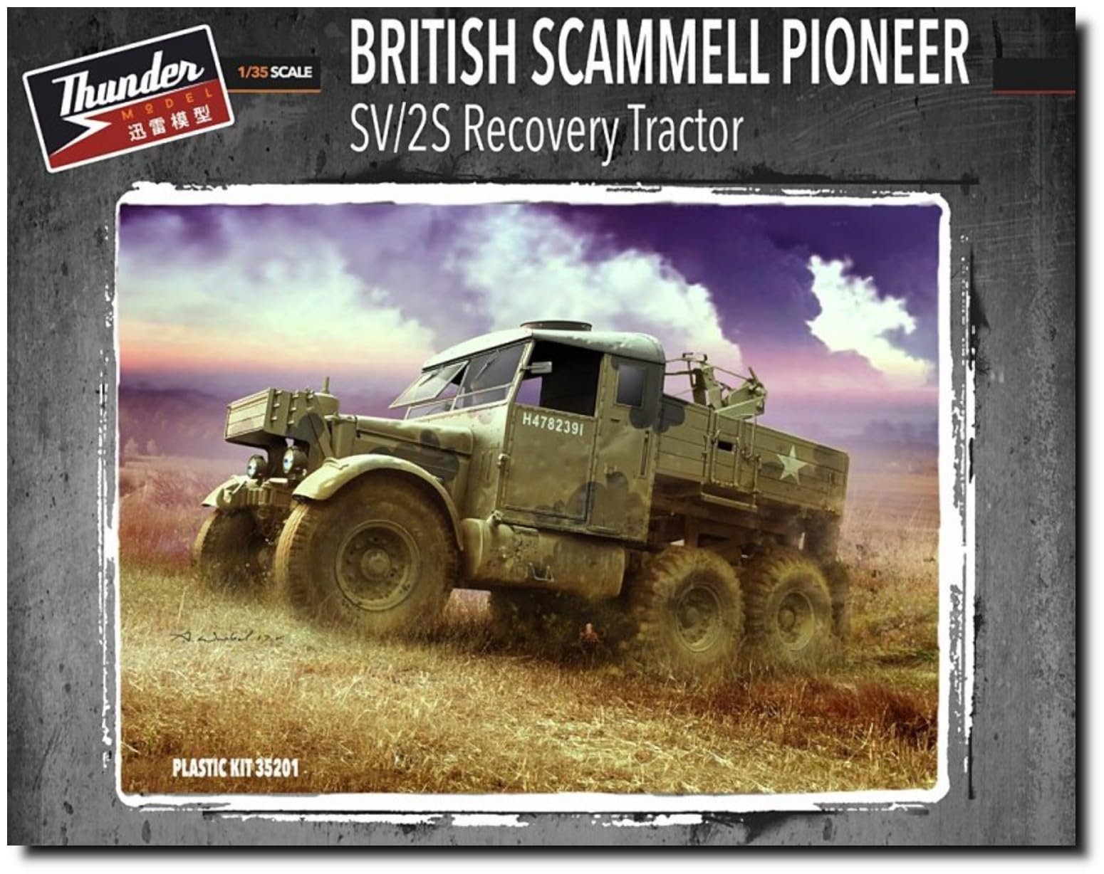 Thunder Model 1/35 British Army Scammell Pioneer Tow Heavy Tractor SV2S Plastic Model TB35201