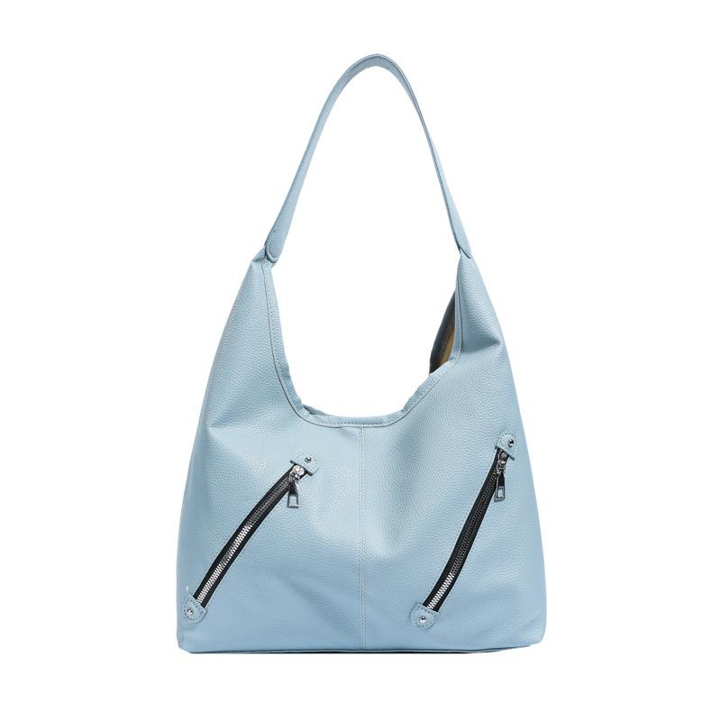 

Casual largecapacity bag women s new trendy spring fashion tote bag college style commuter shoulder messenger bag синій