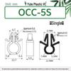 OCC Round Fixed Base Cable Tie Mount Wire Clip PC Board Plug-in, M5 Hole (Single Piece)