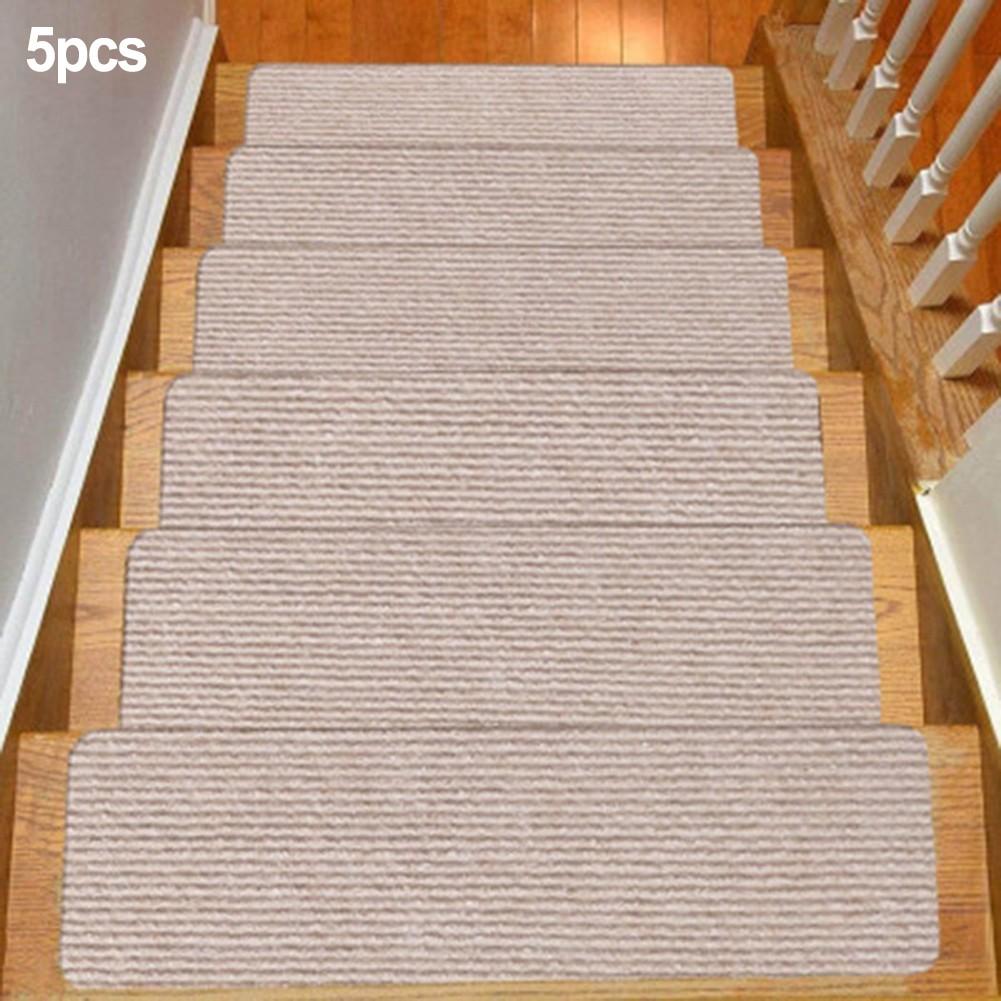 Non-slip Solid Wood Carpet Stair Treads Floor Stair Protectors Device Wash Mat