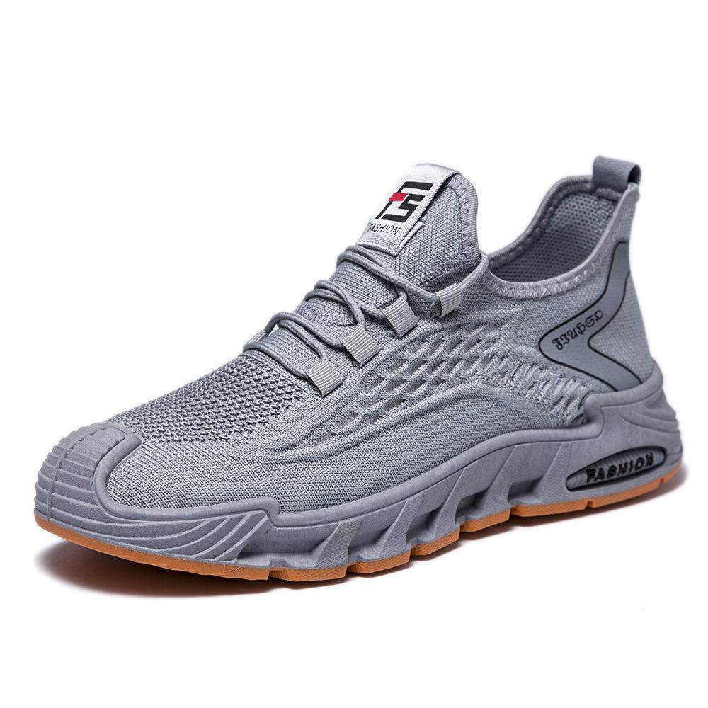 Mesh Shoes Men's 2025 New Breathable Fly-woven Sports Shoes Soft Sole Wear-resistant Casual Trendy Shoes Low-top Men's Shoes