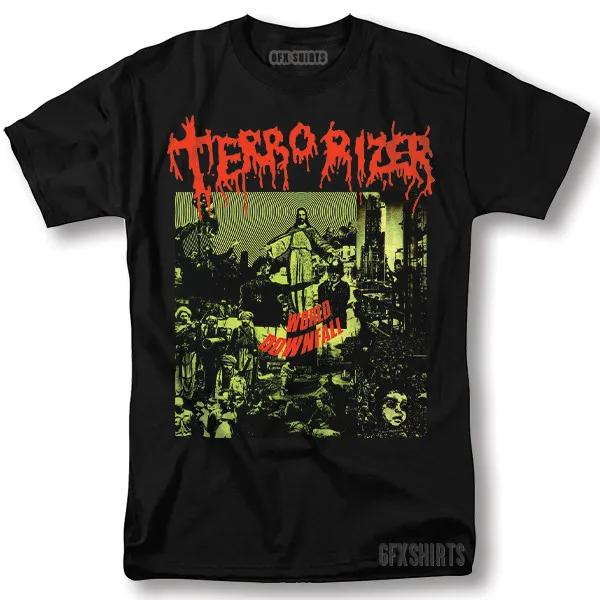 Terrorizer Shirt World Downfall Rock Concert Tour Vntg Design Tshirt