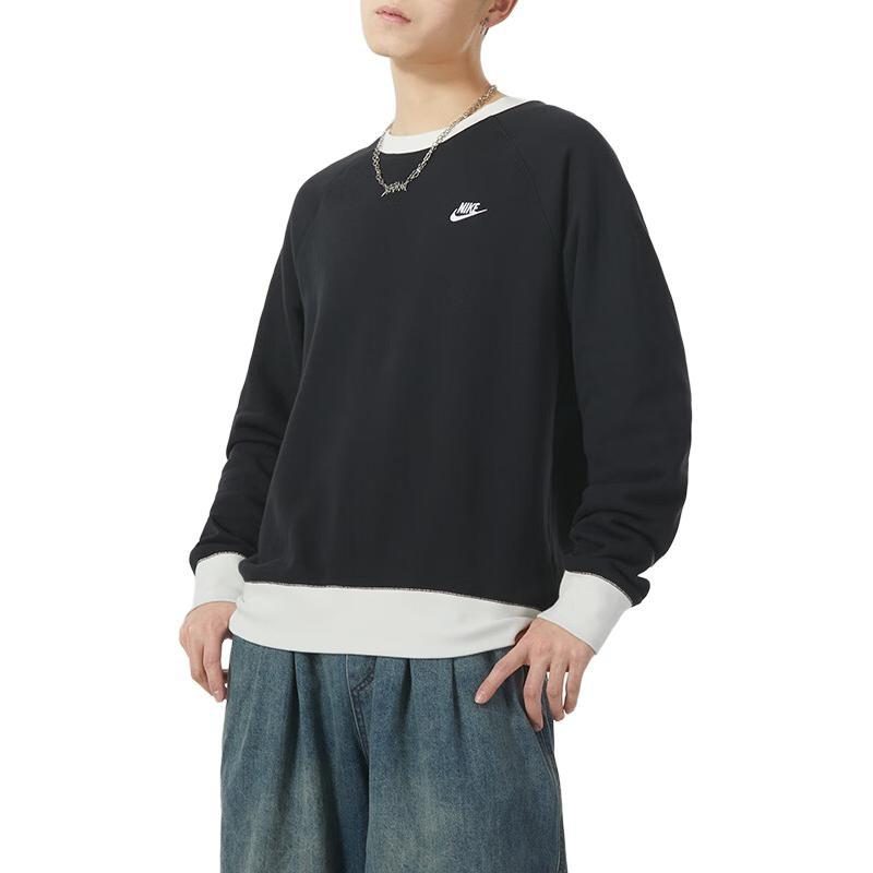 Nike Sweatshirts Men's Black Crew Neck Moderate Regular FV5379-010
