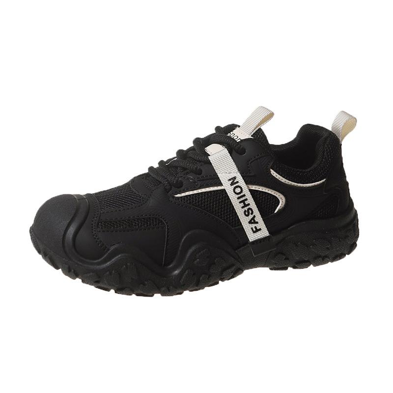 Casual Big Head Ugly Cute Dad Shoes Girl 2025 Autumn Mesh Breathable Thin Muffin Thick Sole Retro Sports Shoes