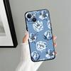 Case for Apple iPhone 17 Pro Max 11 16 12 14 15 Pro 7 8 13 XR XS MAX Air Funda Phone Cover Cartoon Blue Flower