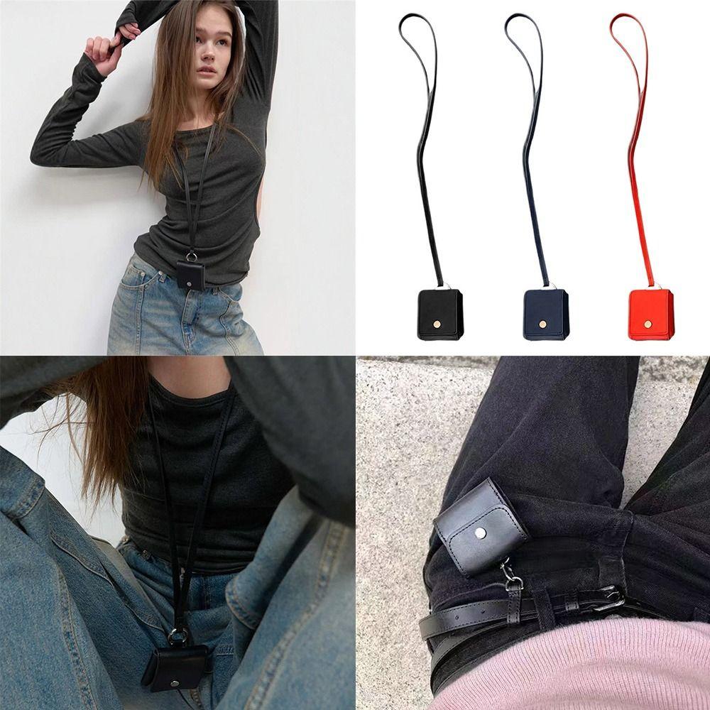 

with Long Strap Coin Bag Necklace PU Wearing Key Bag Necklace New Bag Necklace Jewelry Accessories червоний