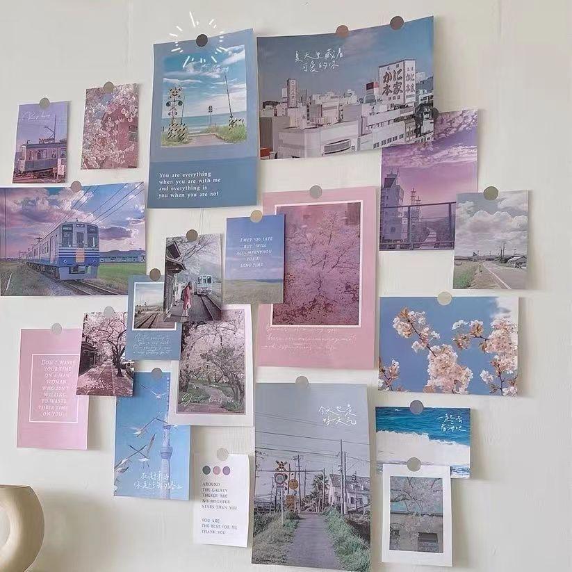 20 teile/satz Tapeten Ins Kreative Kunst Dekorative Karte Schlafzimmer Wohnzimmer Hintergrund Wand Aufkleber Poster