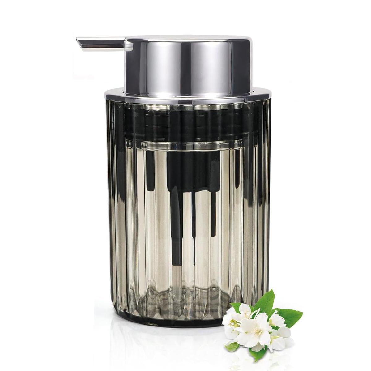 

Прозрачный многоразовый дозатор для пенящегося мыла для рук, туалетный столик, пенный лосьон для мыла, бутылка для мыла для кухонной раковины светло-серый