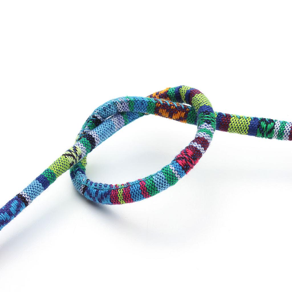 6mm Round Cotton Cords Handmade Colorful Ethnic Style Jewelry Rope For Ornament Making DIY Crafts Bracelet Necklace Accessories