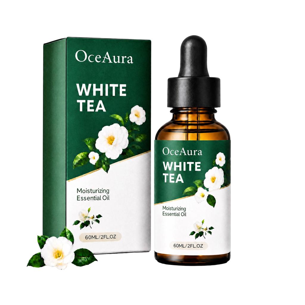 Olio Essenziale Tè Bianco Multiuso 2 in 1 Fragranza e Cura della Pelle Rinnova la Pelle Olio Portatile Multiuso per la Cura del Corpo 60ml