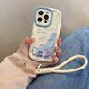 Oil Painting Flowers for Apple 16promax Mobile Phone Case for IPhone15pro with Lanyard 14 New Style