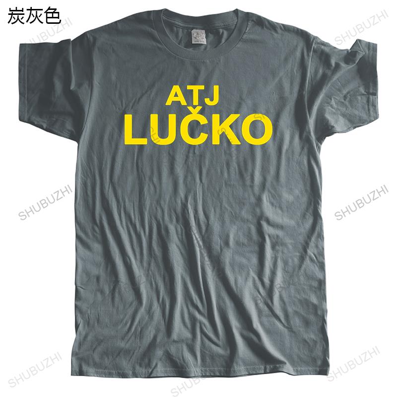 T-shirt Marque Unisexe Noir Nouveau T-shirt Col Rond Mode Manches Courtes Atj Lucko Croco Nouveau Coton Streetwear T-shirt pour Homme