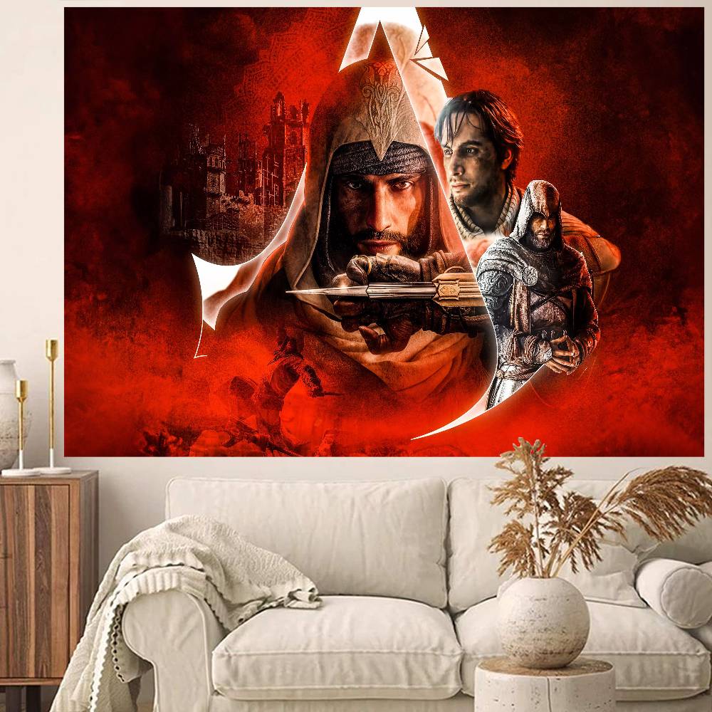 A-Assassin s Creedes Großes Banner Planeten Hintergrund Geburtstagsparty Dekorationen Wandteppich Zimmerdekor