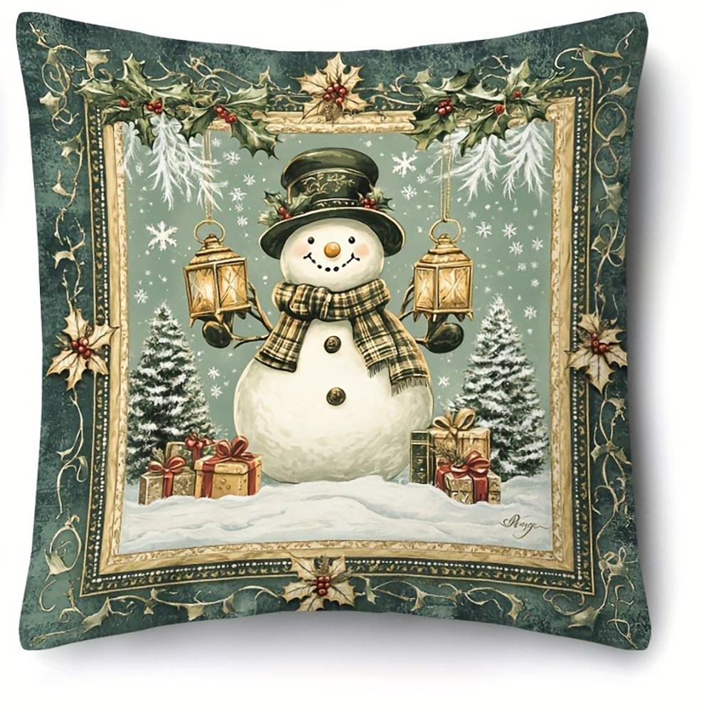 

Christmas Pillowcases: Santa, Christmas Tree, Deer, Snowman Designs! Sofa room cushion cover home decoration new year gift 16x16Inch