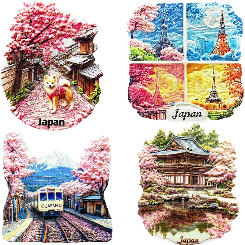 Japan Fridge Magnets Message Board Decorative Asia Travel Souvenir Tokyo Mount Fuji Refrigerator Sticker Home Decor Gifts