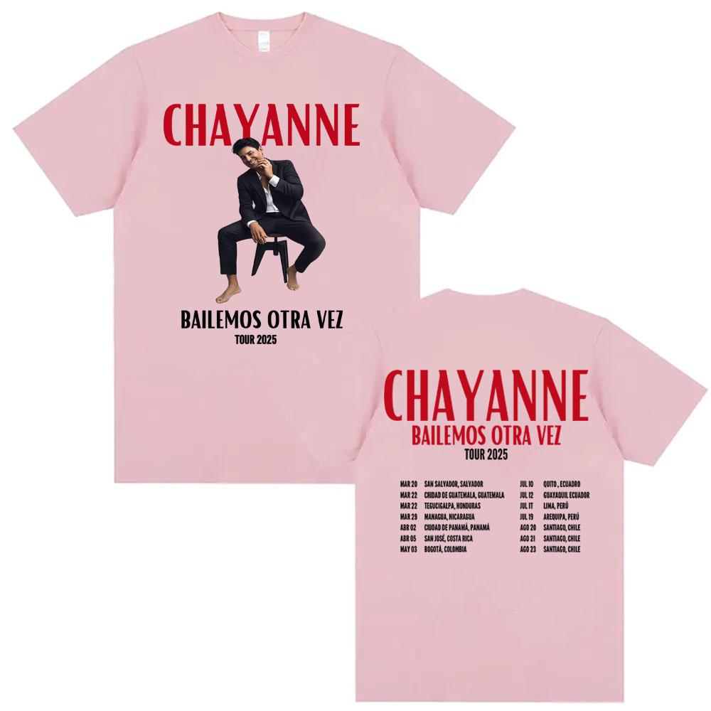 Chayanne Bailamos Otra Vez Album Tour 2025 Double Sided Graphic T Shirts Unisex Women Fashion Retro Summer ONeck Oversized Tshirt