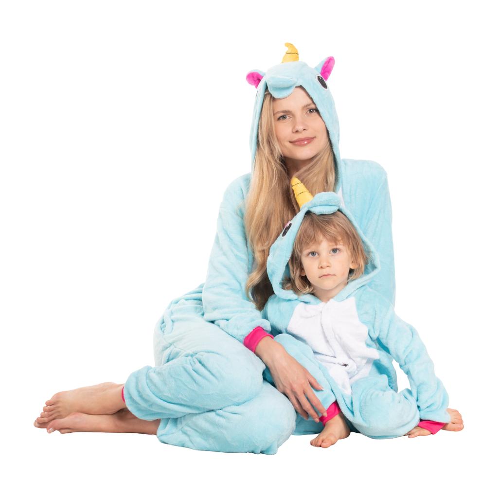 Piżama dla dzieci dziecięca kigurumi onesie kostium pegaz niebieski 115-125