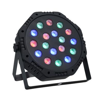 18 LEDs Par Lights RGB Color Mixing Stage Light Support DMX512 Sound Activated Auto-run