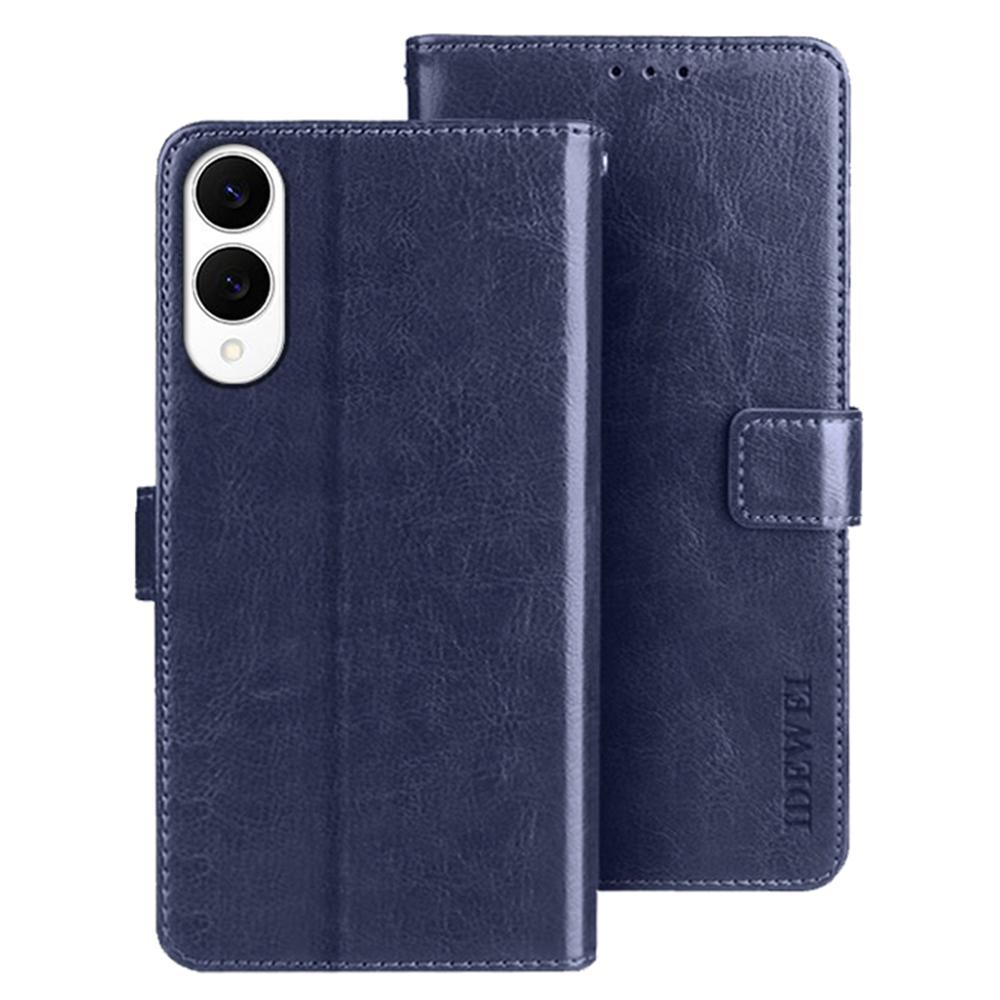 

IDEWEI For Samsung Galaxy S25 Edge Stand Case Crazy Horse Texture Leather Phone Cover E