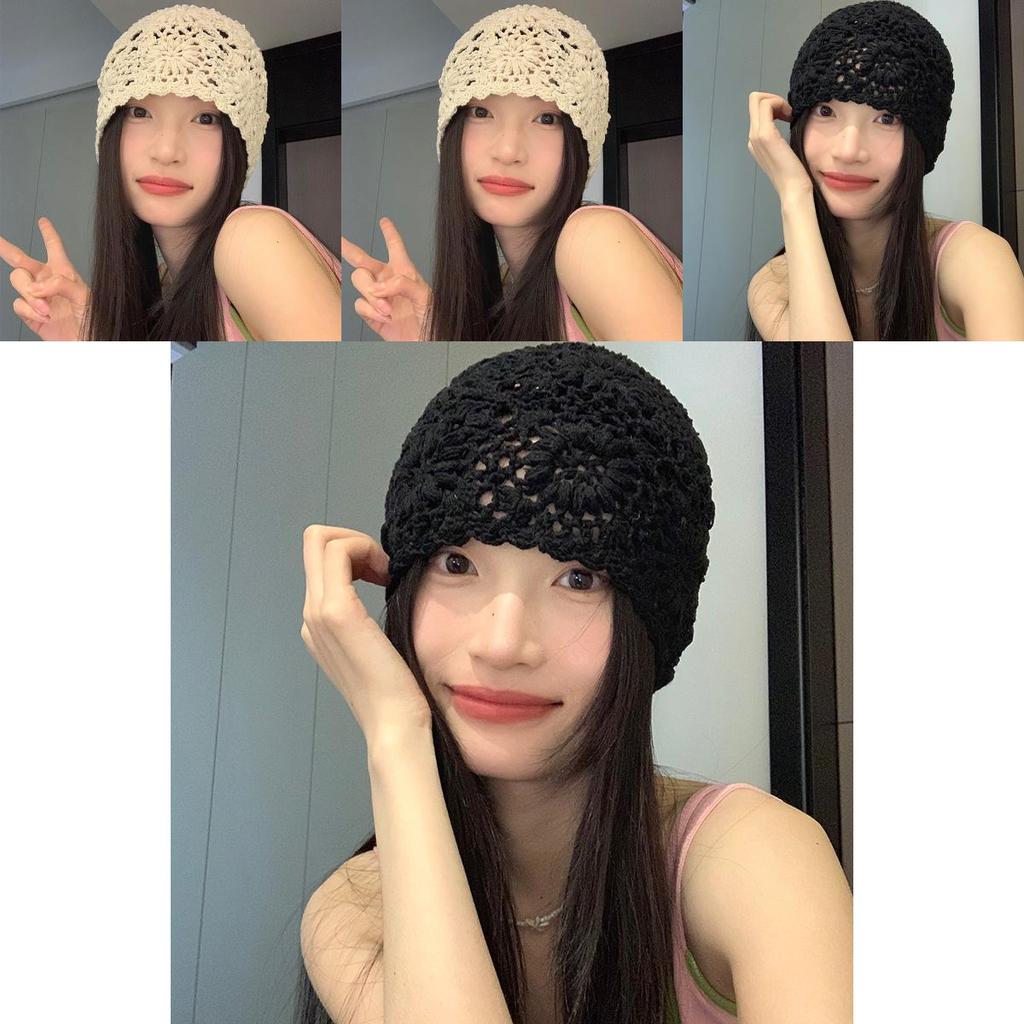 Stylish White Hollow Woven Bucket Hat For Women With Lace Design Perfect For Spring 2024